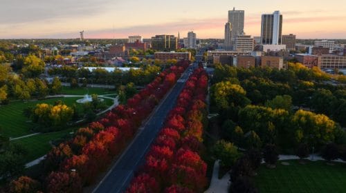 fall events in Fort Wayne: Downtown Fort Wayne, Indiana in fall