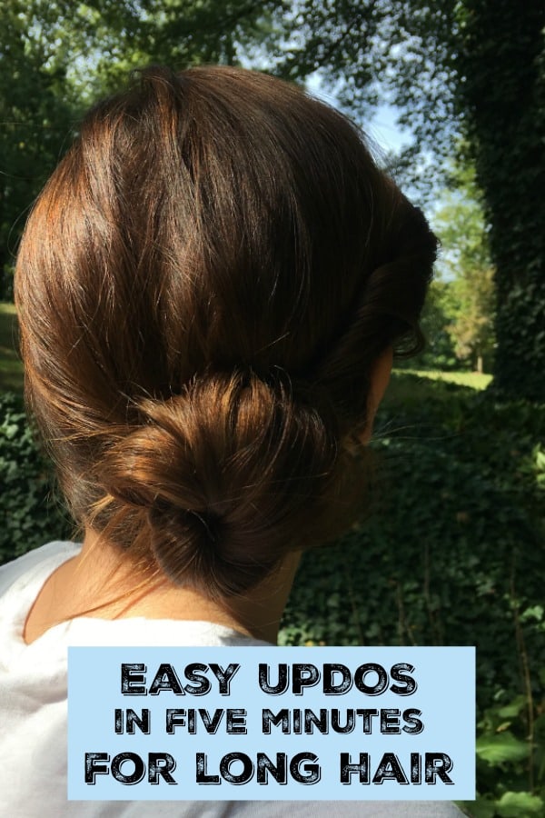 My Favorite Five Minute Updos For Long Hair Sand And Snow