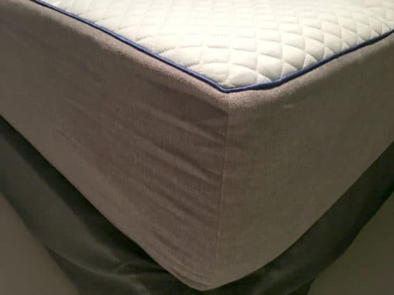 A king size Nectar Mattress corner after being unboxed for five days.