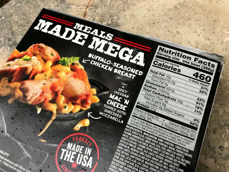 Banquet Mega Bowl Buffalo-style Chicken ingredients