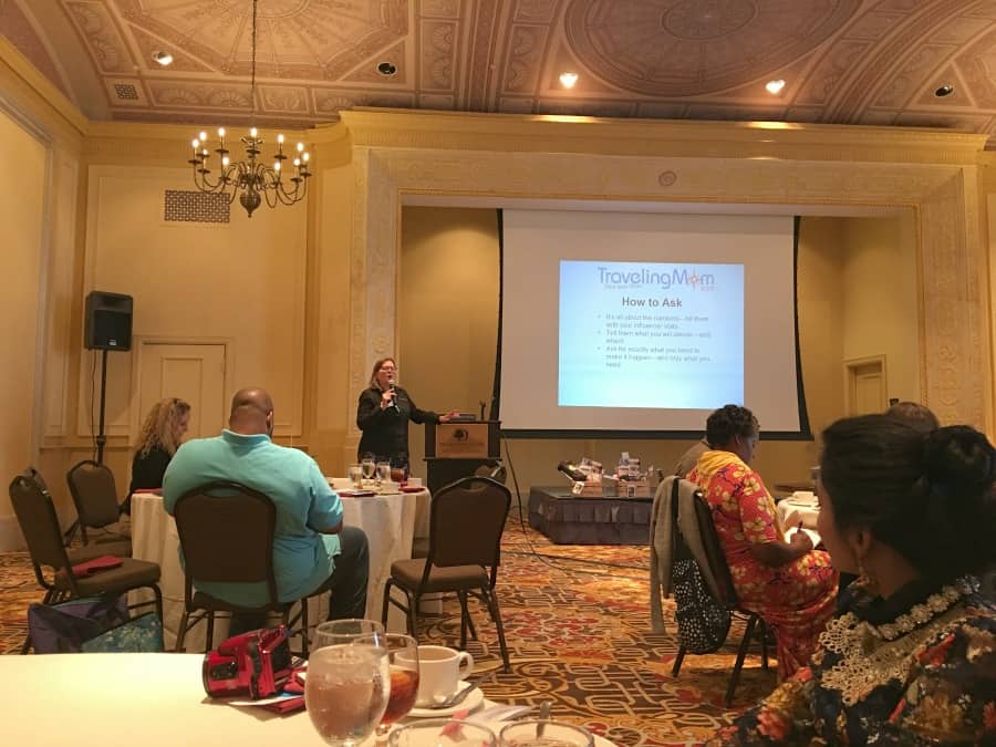 Cindy Richards, Lead Editor for TravelingMom, giving advice on pitching press trips.