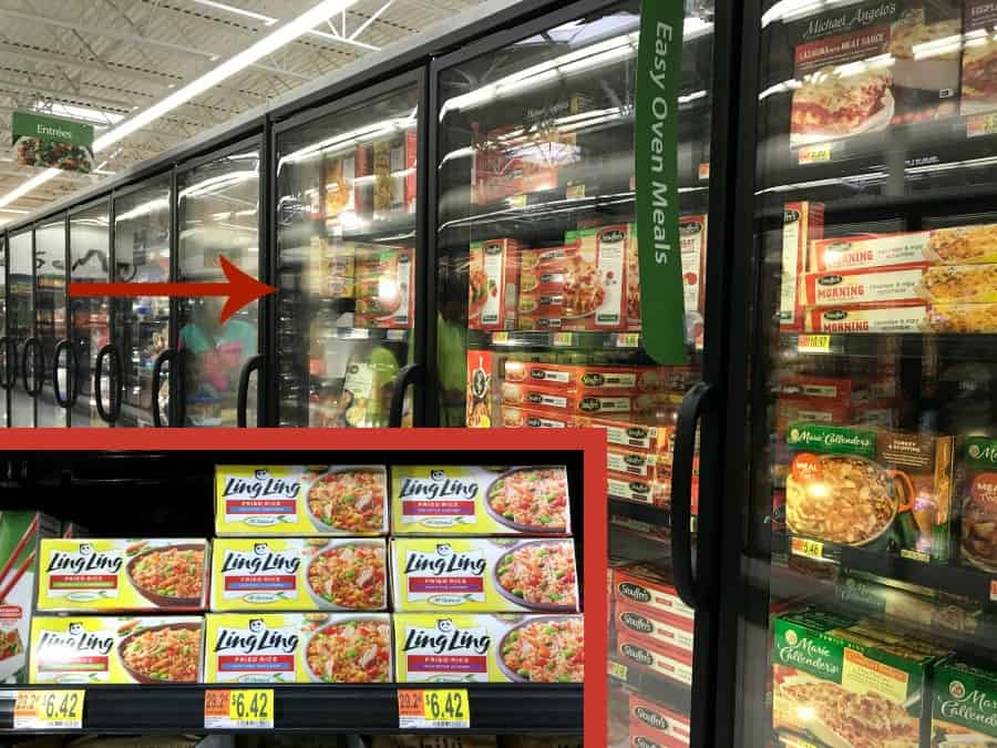 Where to find Ling Ling Frozen entrees at Walmart
