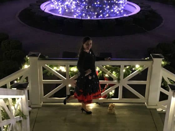 It's fun to dress up in your finest (or ugly Christmas dress!) and head to the Pedestrian Overpass for Christmas photos!