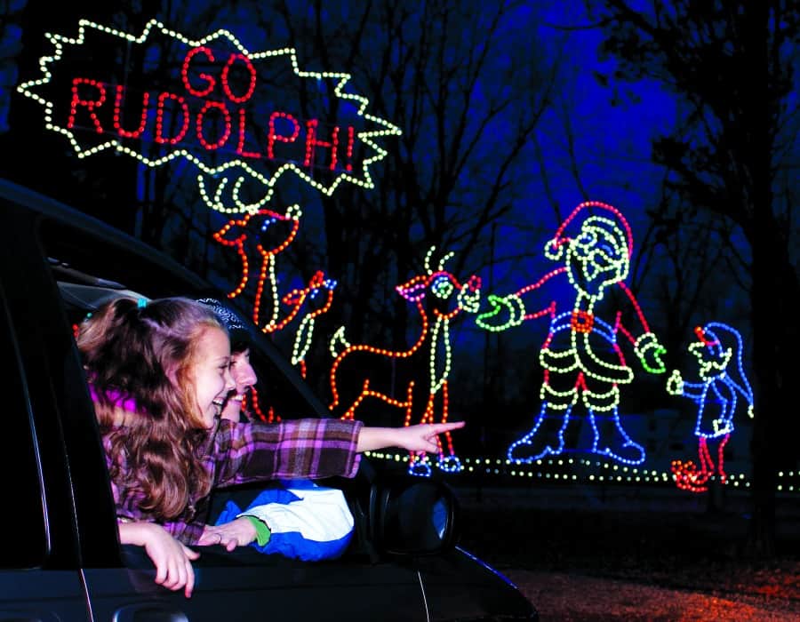 Santa Claus Land of Lights at Lake Rudolph Campground and RV Resort.