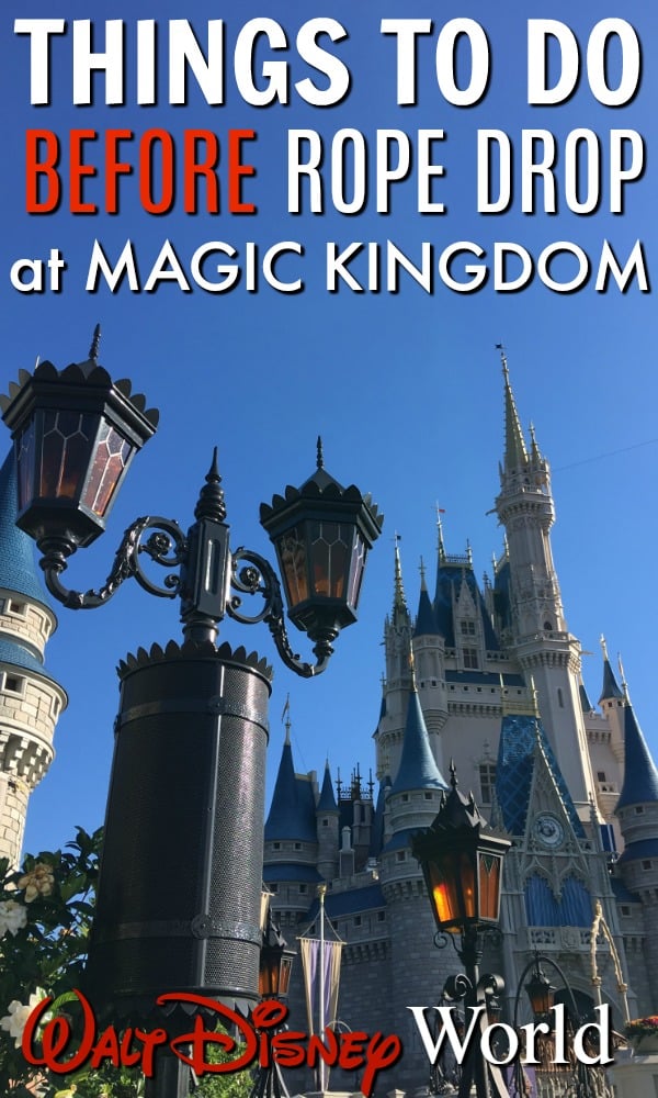 Did you know you can actually visit Magic Kingdom every more before it officially opens each morning? Here are four fun things to do before rope drop at Magic Kingdom! #Disney #familytravel #WDW #DisneyTips #DisneyHacks