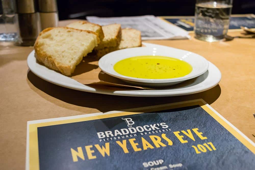 Braddock's Pittsburgh New Year's Eve Menu 2017