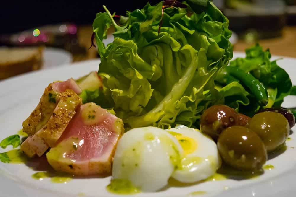 Braddock's Pittsburgh New Year's Eve Menu 2017 Second Course: Salad Nicoise