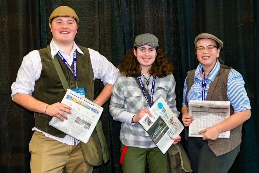 Fans from the musical "Newsies" came out to enjoy the Marketplace and BroadwayCon 2018 events.