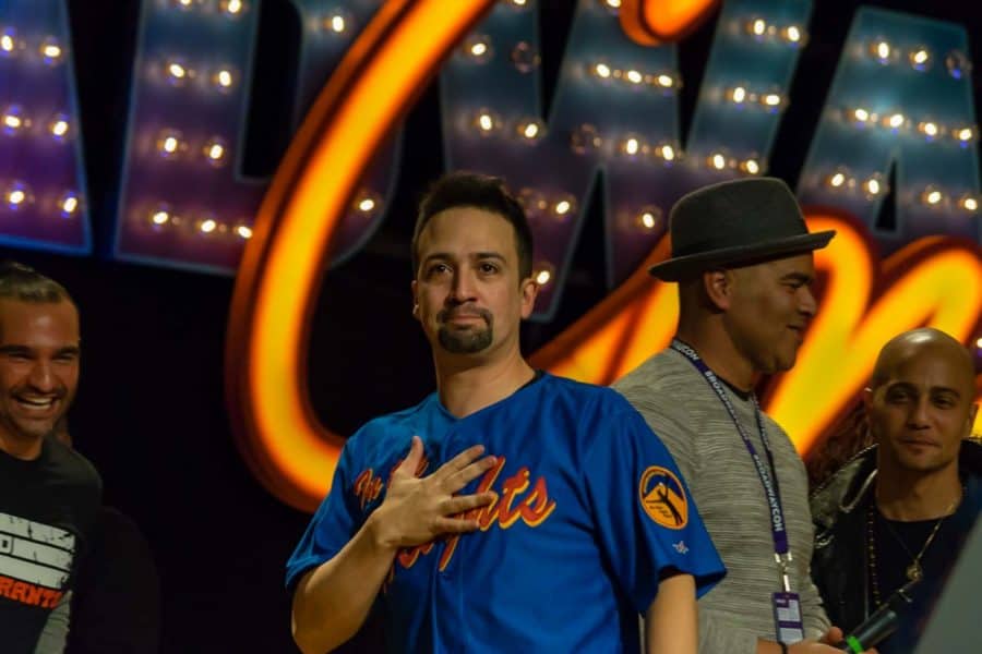 Lin-Manuel Miranda at the "In the Heights" 10th Anniversary reunion for BroadwayCon 2018. Photo Credit: Steven Locke