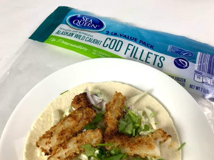 Creamy Apple Slaw Alaska Cod Fish Tacos Recipe Alaska wild caught cod