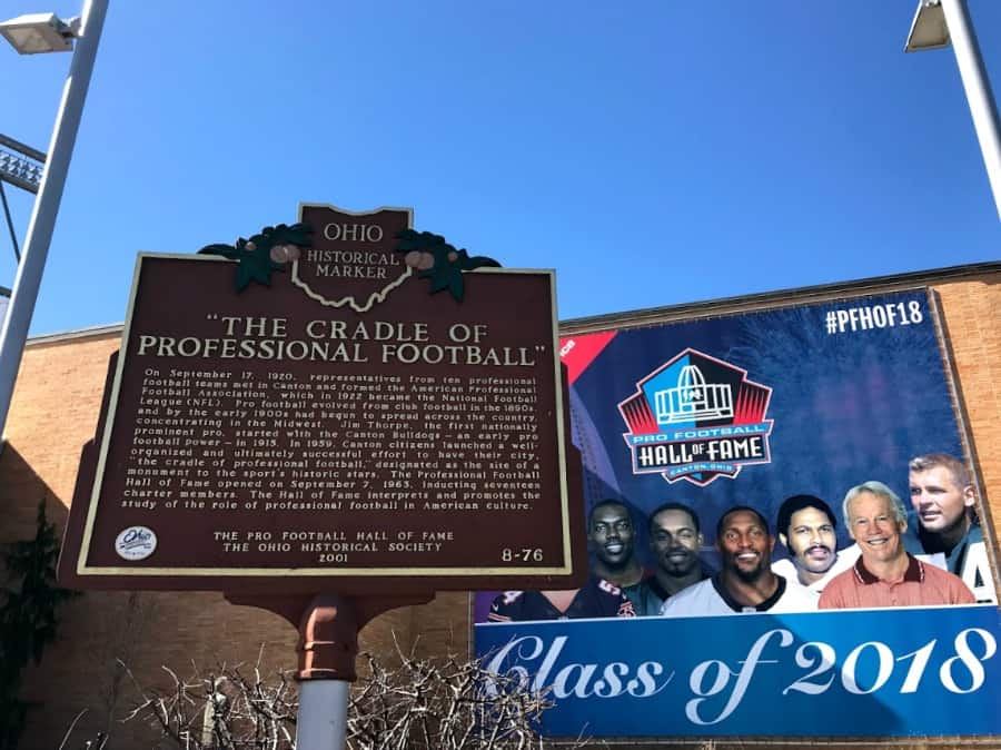 Pro Football Hall of Fame Insider's Tour historical Marker