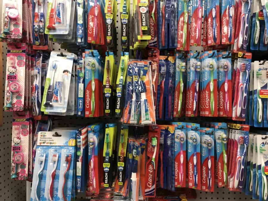 What to buy at the Dollar Store for your Disney vacation: travel toothbrushes