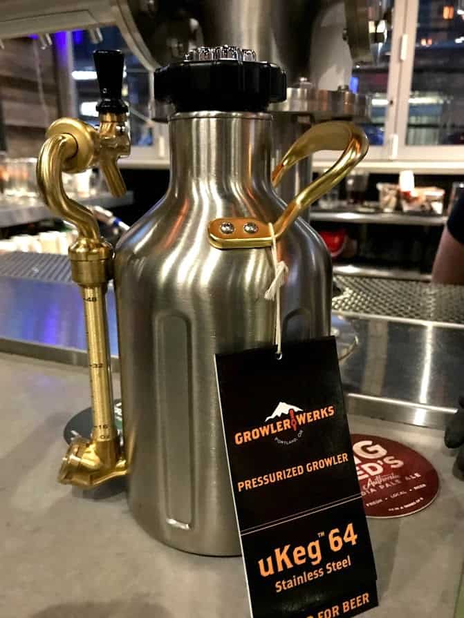 Beautifully made, beautifully filled. The uKeg by Growlerwerks being test-driven in Dublin, Ohio