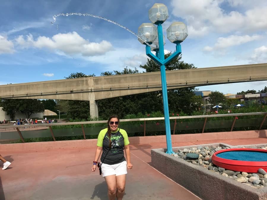 jumping water fountains at Epcot