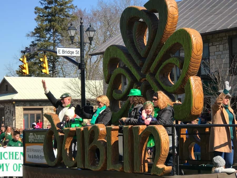 The Greenest, Grandest St. Patrick's Day Parade at Dublin, Ohio's 2018 St. Patrick's Day Celebration. 