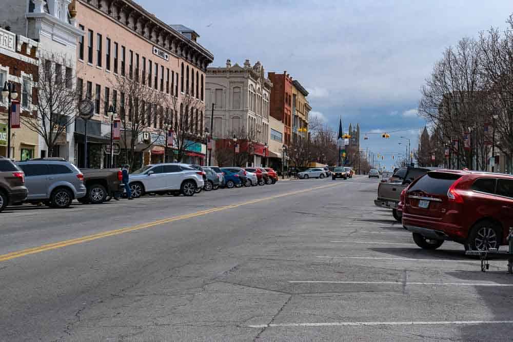 Columbus Street in Downtown Sandusky.