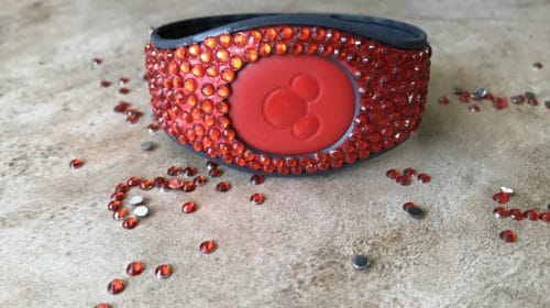 Disney Magic Band blinged out with rhinestones.