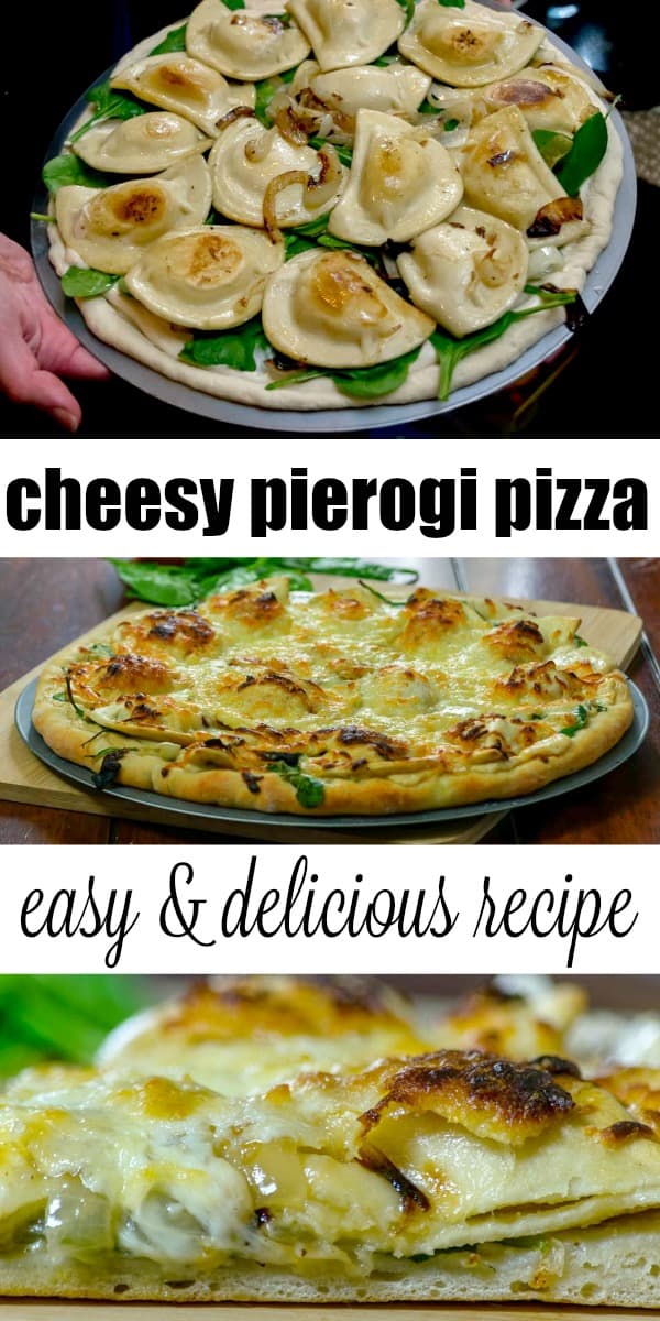 Looking for a fun spin on a classic pierogi recipe? Here's an easy and delicious cheesy pierogi pizza recipe that's hearty and fun! #pierogi #pierogie #pizzarecipe #pierogirecipe #pierogierecipe
