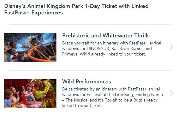 1-Day, 1-Park Pre-Linked FastPass+ Disney World Tickets Animal Kingdom