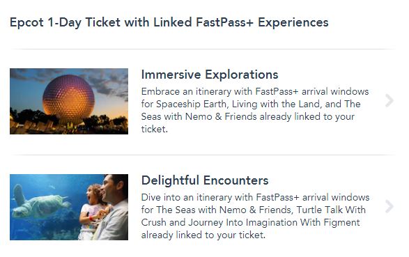 1-Day, 1-Park Pre-Linked FastPass+ Disney World Tickets Epcot