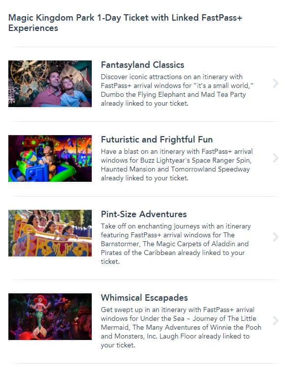 1-Day, 1-Park Pre-Linked FastPass+ Disney World Tickets Magic Kingdom