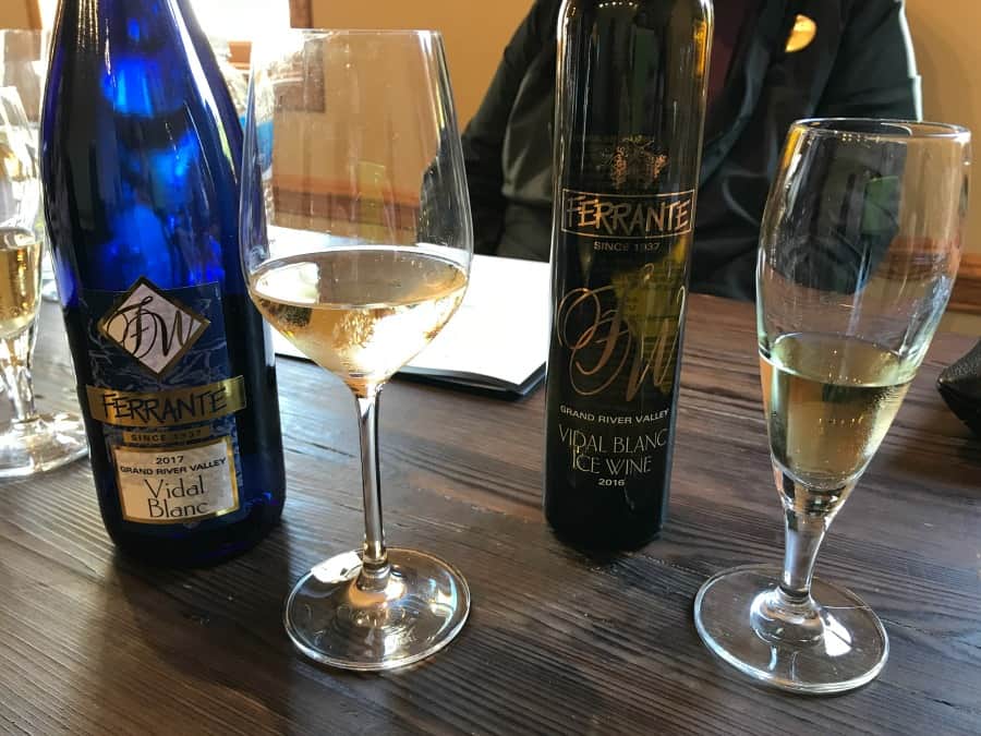 Must-visit wineries in Geneva, Ohio: Ferrante Winery's Vidal Blanc