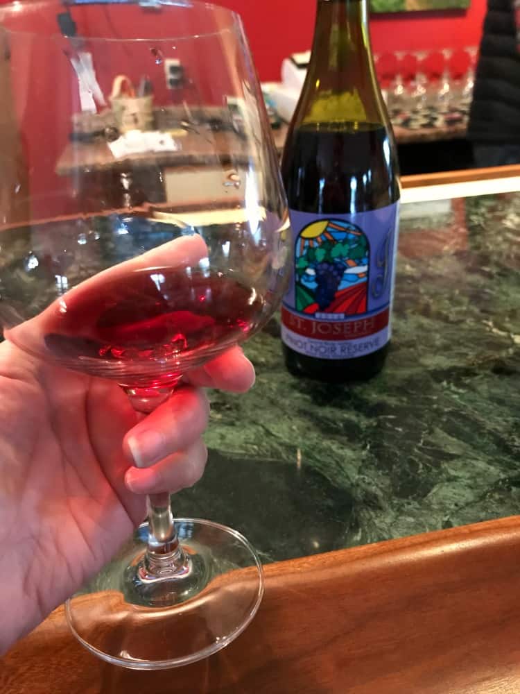 Must-visit wineries in Geneva, Ohio: St. Joseph's Vineyard Pinot Noir Reserve