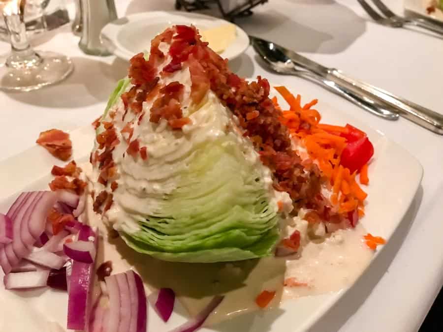 Where to eat in Clearwater Beach: Wedge Salad at Bob Heiman's Beachcomber. 