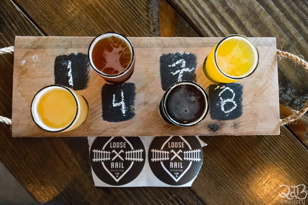 Route 33 Brew Trail Loose Rail Brewery Beer Flight