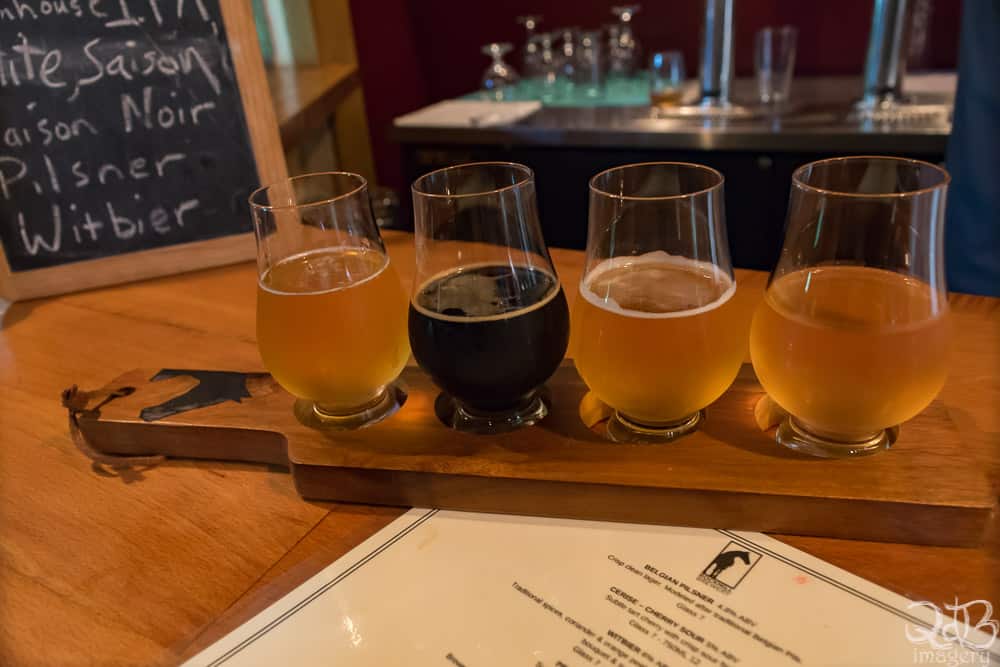 Route 33 Brew Trail Rockmill Brewery beer flight