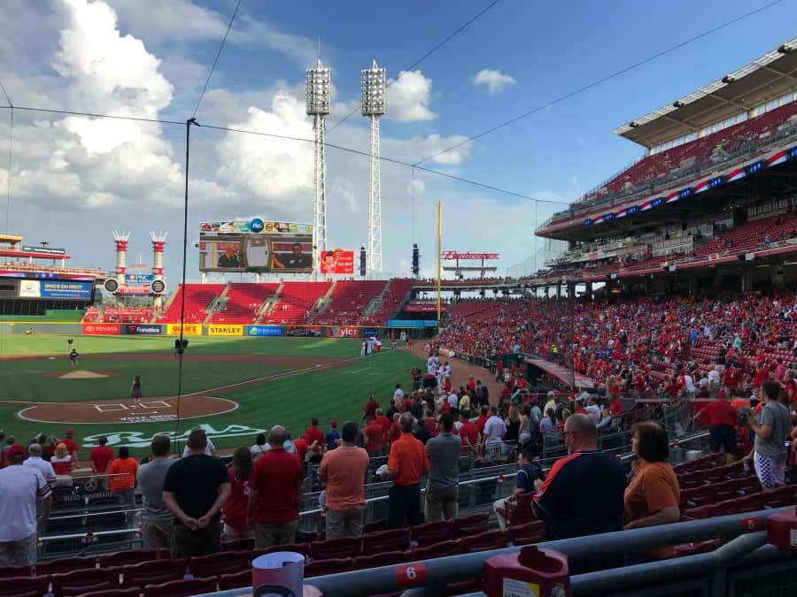 An all-American sport, baseball, is fun for couples in Cincinnati. Checking out a Cincinnati Reds game is ideal.