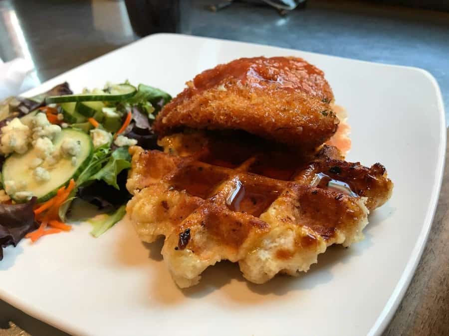 Chicken and Waffles at Taste of Belgium.