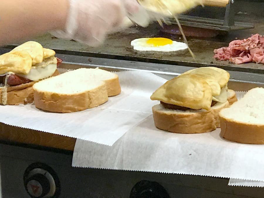 The Polish Hill Sandwich from Primanti Bros. featuring Mrs. T's Pierogies.