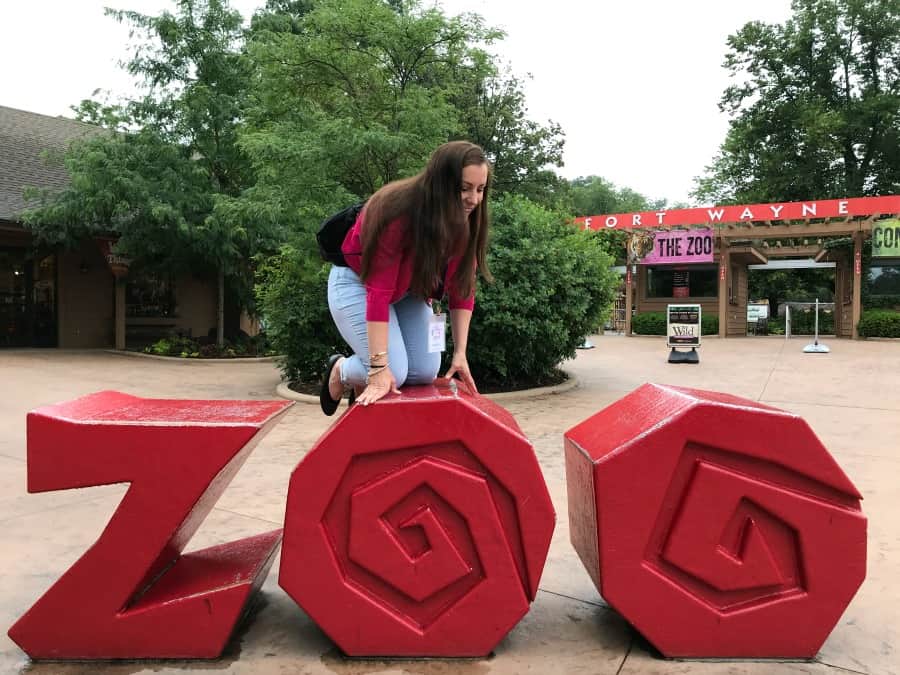 6 Super Fun Things To Do in Fort Wayne in the Summer 5 Yeah, my attempt at a Fort Wayne Children's Zoo entrance photo.