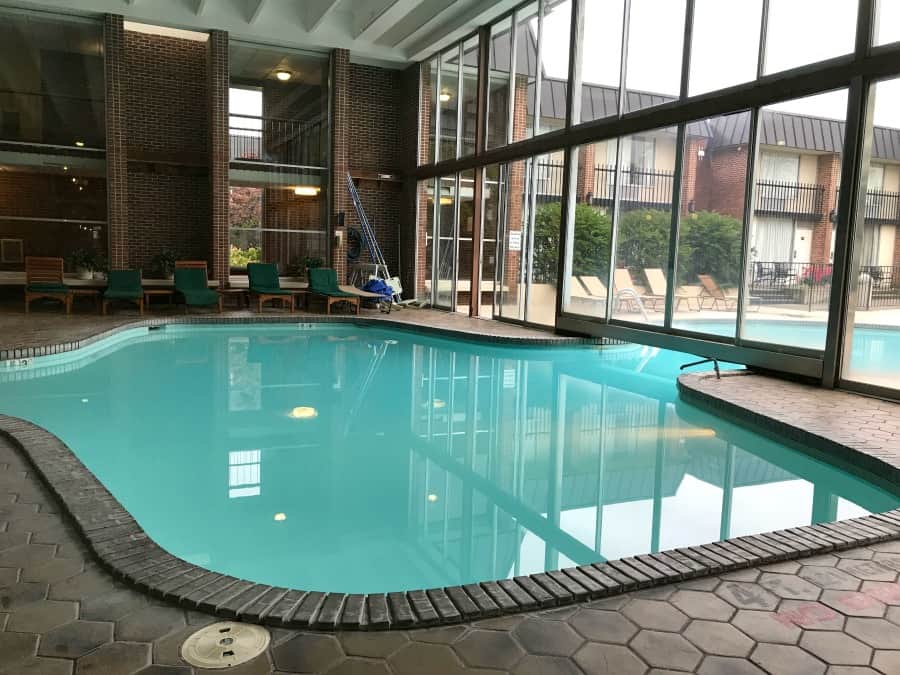 Ramada Plaza Fort Wayne Hotel & Conference Center indoor/outdoor pool. 