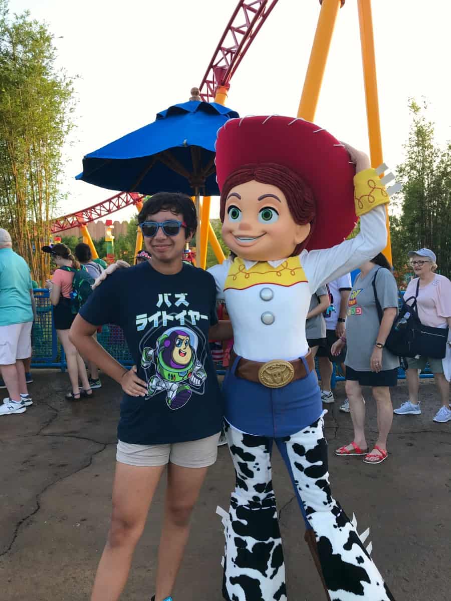 Jessie the Yodeling Cowgirl in Toy Story Land.