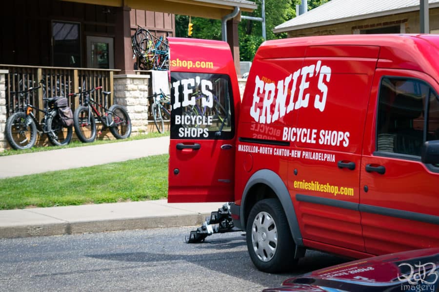 Renting bikes at Ernie's Bicycle Shop is a fun way to see the Ohio & Erie Canalway!