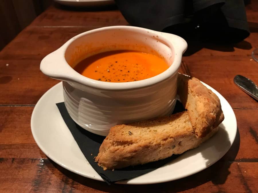 Some of the best Tomato Soup around is at The Bistro, a Gervasi Vineyard restaurant. 