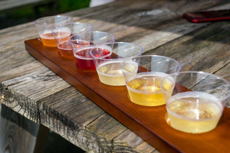 Six delicious hard ciders at Reid's Orchard & Winery. 