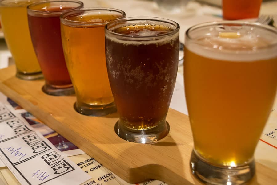 Fun, creative beer flights at Center Square Brewing.