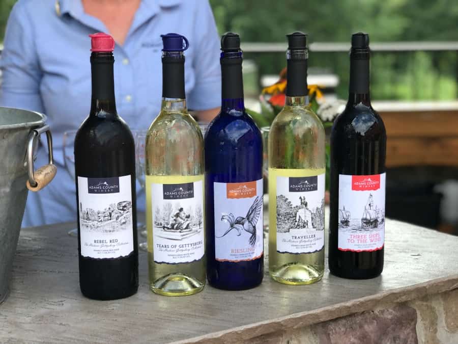Five popular wines at Adams County Winery. 