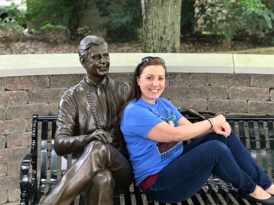 Sitting beside my hero in James H. Rogers Park in Latrobe, PA. 