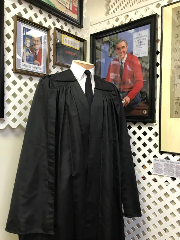 Fred Rogers Seminary robe at Latrobe Area historical Society.