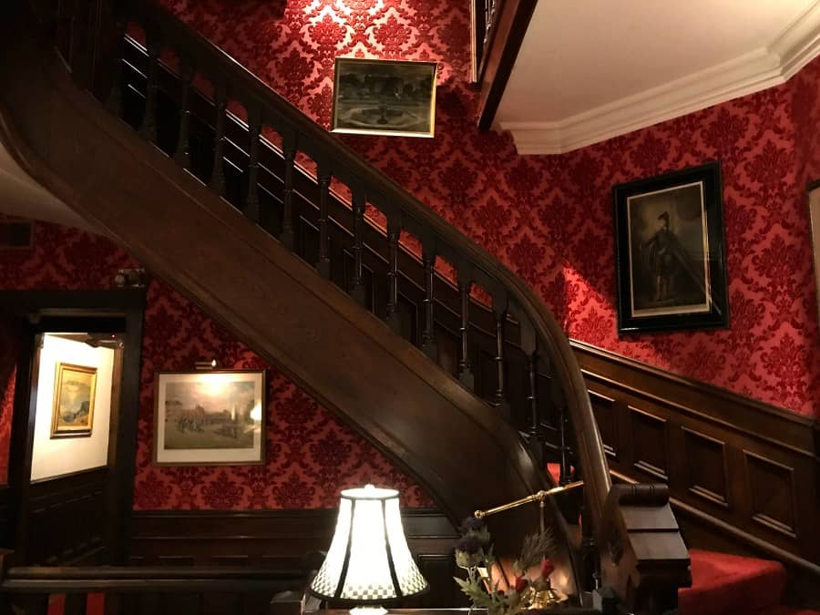 Haunted History Trail of New York State: The staircase in Brae Loch Inn that leads to the hot spot guest rooms.