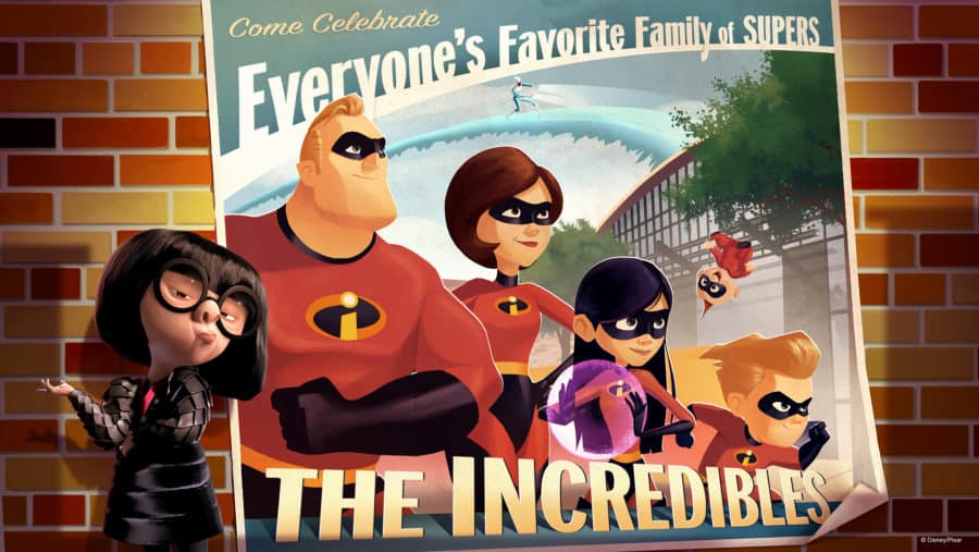 In this artist’s rendering, Edna Mode showcases some of her greatest super suit creations. Guests will be able to meet Edna Mode starting Jan. 18, 2019, at Disney’s Hollywood Studios at Walt Disney World Resort, as Pixar Place is transformed into a Metroville city block. Photo Credit: WDW News