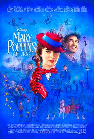 Mary Poppins Returns movie poster. Photo Courtesy of Walt Disney Pictures.