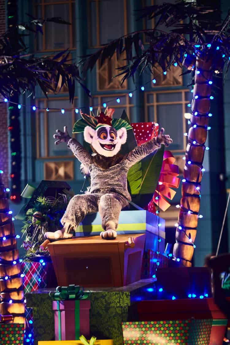 King Julian from Madagascar in the Universal's Holiday Parade featuring Macy's.
