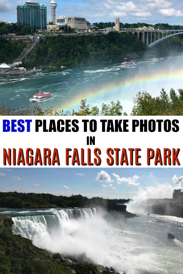 Headed to Niagara Falls USA and looking for the best places to take photos? From a deck named after a hurricane to fireworks views, here are the best spots to take photos in Niagara Falls State Park! #niagaraFalls #NiagaraUSA #Photography #NiagaraFallsPhotoLocations #TMSNiagaraFalls #RainbowPhotos