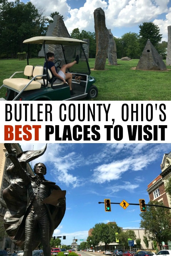 Headed to Butler County, Ohio, and not sure what to do and where to go? From golf cart art to indoor go carting, here are the best places to visit in Butler County, Ohio! #GetToTheBC #OhioFindItHere #FamilyTravel #Ohio #Midwest