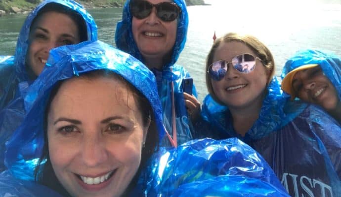 When it's to misty to take photos on Maid of the Mist, take a selfie! Photo Credit: Karyn Locke